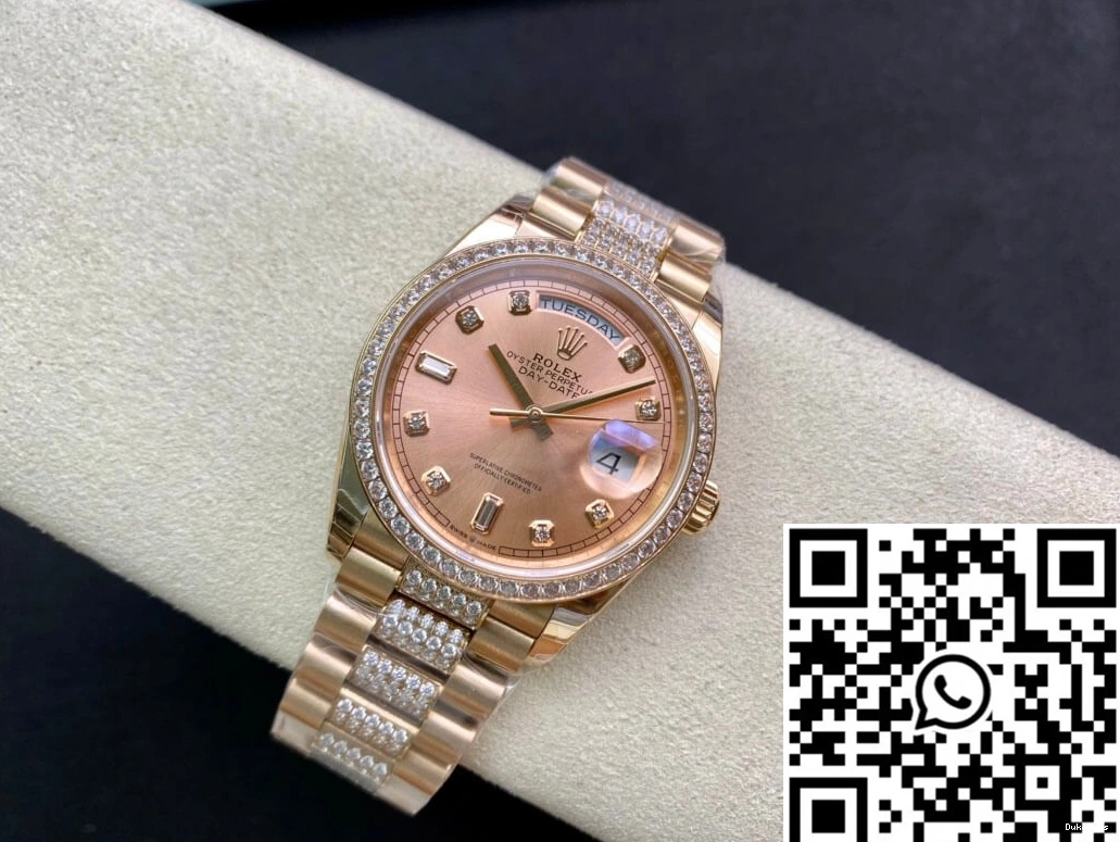 M128345RBR-0020 Gold EW Date Factory Rolex Day Rose 0414